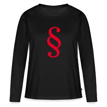 Droit Avocat Paragraphe Avocat Cour Droit - T-shirt manches longues Premium bio Femme - noir - Devant - Julia (174cm)