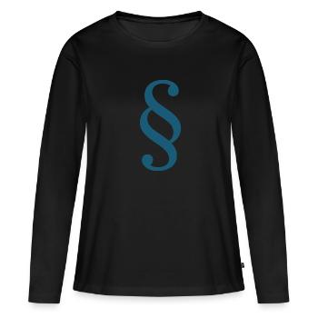Droit Avocat Paragraphe Avocat Cour Droit - T-shirt manches longues Premium bio Femme - noir - Devant - Julia (174cm)