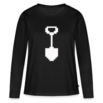 Pelle Pixel - T-shirt manches longues Premium bio Femme - noir - Devant - Julia (174cm)