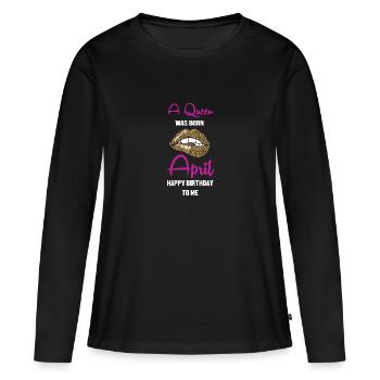 Sternzeichen Widder - Frauen Premium Bio Langarmshirt - Schwarz - Vorne - Julia (174cm)