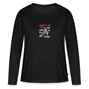 Put On The Full Armor Of God Christian - Frauen Premium Bio Langarmshirt - Schwarz - Vorne - Julia (174cm)