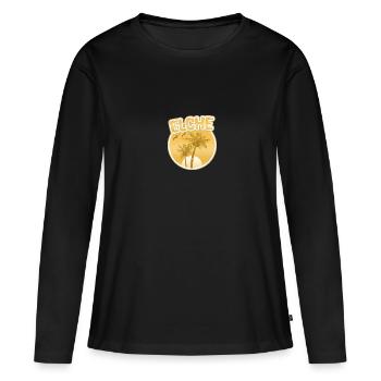Vacances à Elche - T-shirt manches longues Premium bio Femme - noir - Devant - Julia (174cm)