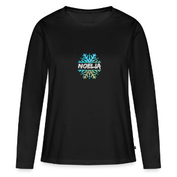 Noelia Noelia - T-shirt manches longues Premium bio Femme - noir - Devant - Julia (174cm)