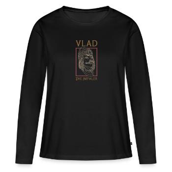 Vampir Vlad Tepes Impale Rumänien Spruch - Frauen Premium Bio Langarmshirt - Schwarz - Vorne - Julia (174cm)