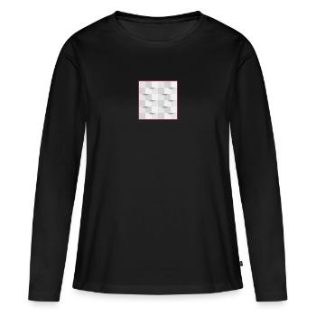illusion d'optique - affiche - T-shirt manches longues Premium bio Femme - noir - Devant - Julia (174cm)