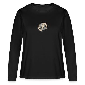 Escalade de la Saint-Valentin pour hommes - T-shirt manches longues Premium bio Femme - noir - Devant - Julia (174cm)