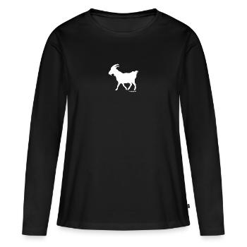 Silhouette de bouc émissaire - T-shirt manches longues Premium bio Femme - noir - Devant - Julia (174cm)
