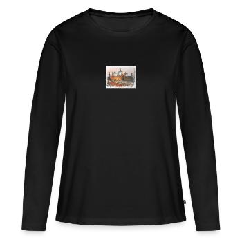 Lahore, Pakistan - T-shirt manches longues Premium bio Femme - noir - Devant - Julia (174cm)