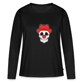 Clown mort Comédien Poison - T-shirt manches longues Premium bio Femme - noir - Devant - Julia (174cm)