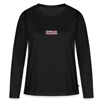 Défi de papa fort - T-shirt manches longues Premium bio Femme - noir - Devant - Julia (174cm)