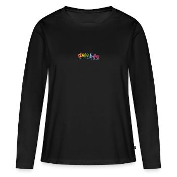 Langsames Leben - Frauen Premium Bio Langarmshirt - Schwarz - Vorne - Julia (174cm)