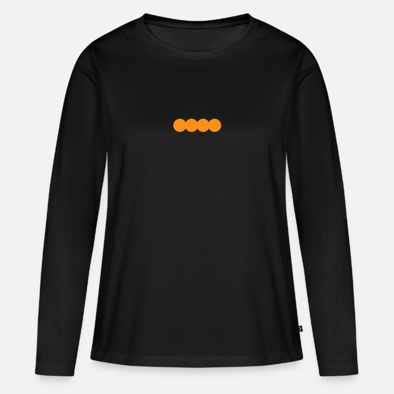Simple Circle - Women's Premium Organic Long Sleeve Shirt - black