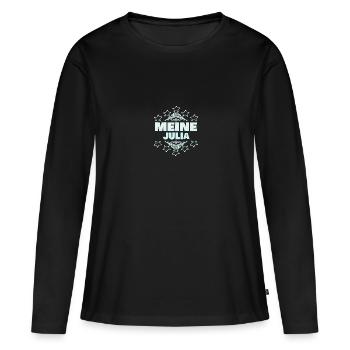 Julia en tant que fille - T-shirt manches longues Premium bio Femme - noir - Devant - Julia (174cm)
