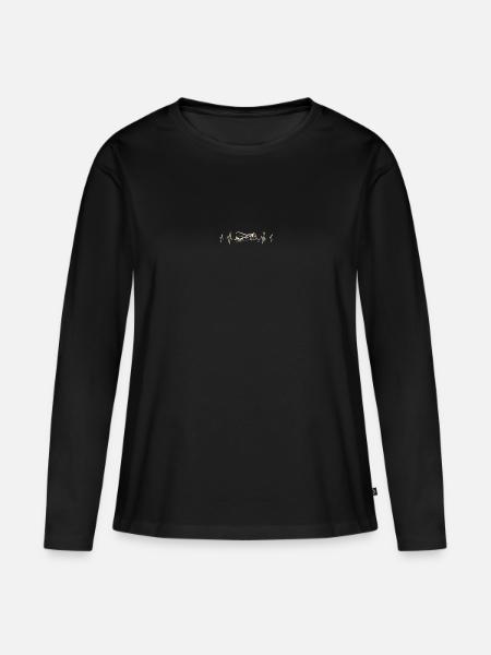 Small aircraft with a heartbeat - pilot and flight fans - Women's Premium Organic Long Sleeve Shirt - black