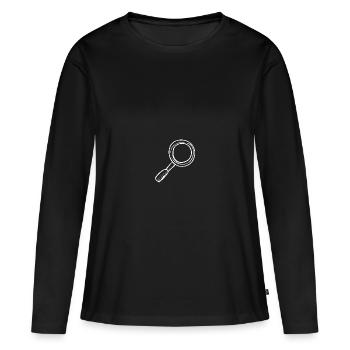 Loupe Détective Sherlock Agrandir Cadeau - T-shirt manches longues Premium bio Femme - noir - Devant - Julia (174cm)