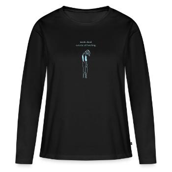 Citations non motivantes - à l’intérieur : mort - T-shirt manches longues Premium bio Femme - noir - Devant - Julia (174cm)