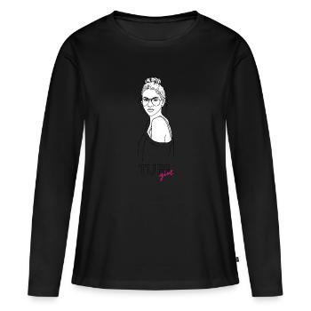 tuffgirl girl1 - Women's Premium Organic Long Sleeve Shirt - black - Front - Julia (174cm)