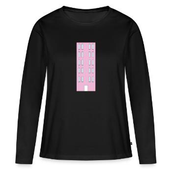 Hochhaus Wohnungen Haus - Frauen Premium Bio Langarmshirt - Schwarz - Vorne - Julia (174cm)