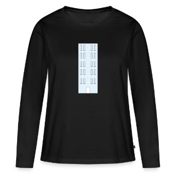 Hochhaus Stadt Haus - Frauen Premium Bio Langarmshirt - Schwarz - Vorne - Julia (174cm)