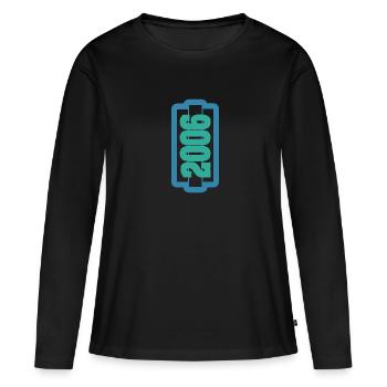 The year 2006 - Women's Premium Organic Long Sleeve Shirt - black - Front - Julia (174cm)