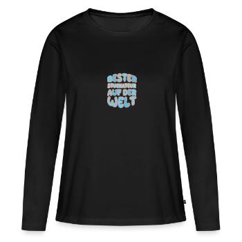 Berufung Stuckateur - Frauen Premium Bio Langarmshirt - Schwarz - Vorne - Julia (174cm)