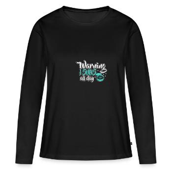 Snus sans fumée anti-fumeurs nicotiniques non-fumeurs - T-shirt manches longues Premium bio Femme - noir - Devant - Julia (174cm)
