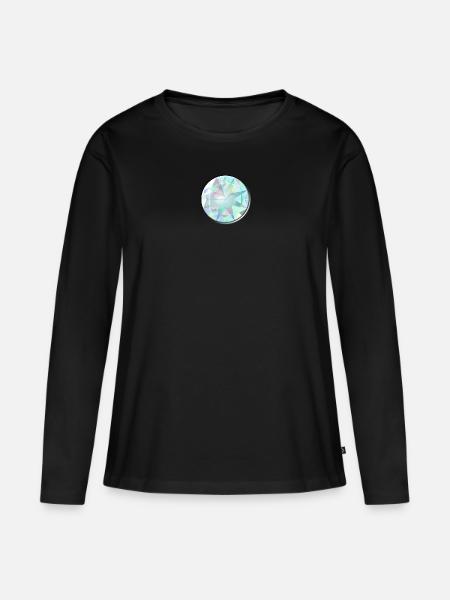 Diamant, Schmuck, Stern - Frauen Premium Bio Langarmshirt - Schwarz