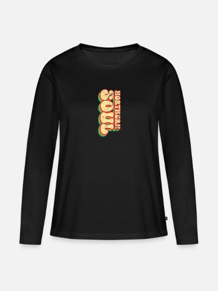 Northern Soul - Frauen Premium Bio Langarmshirt - Schwarz