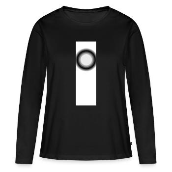 Minimalist Zen Circle - Women's Premium Organic Long Sleeve Shirt - black - Front - Julia (174cm)