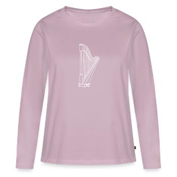 harpe - T-shirt manches longues Premium bio Femme - rose poudré - Devant - Julia (174cm)