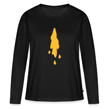 puke_shirt - Women's Premium Organic Long Sleeve Shirt - black - Front - Julia (174cm)