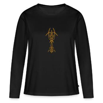 Geometric Cyber Sigil Awesome Cybersigilism Cyber - Women's Premium Organic Long Sleeve Shirt - black - Front - Julia (174cm)