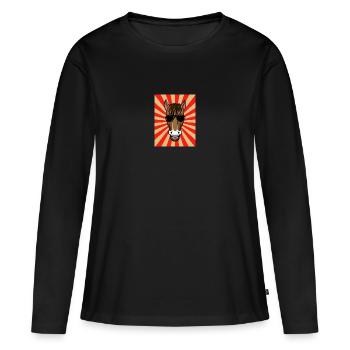 Monter à cheval - T-shirt manches longues Premium bio Femme - noir - Devant - Julia (174cm)