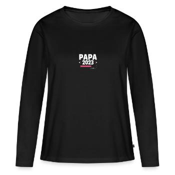 Dad 2023 Future Father-to-Be Gift - Women's Premium Organic Long Sleeve Shirt - black - Front - Julia (174cm)