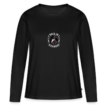 Médecin de la peste Médecin de la peste Médecin médiéval - T-shirt manches longues Premium bio Femme - noir - Devant - Julia (174cm)