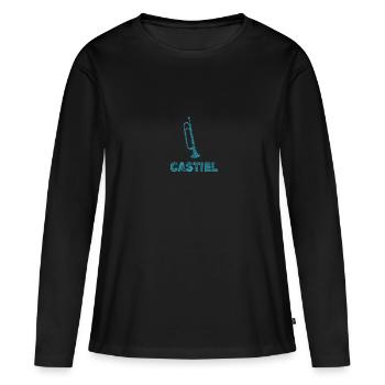 Brass band Castiel - Women's Premium Organic Long Sleeve Shirt - black - Front - Julia (174cm)