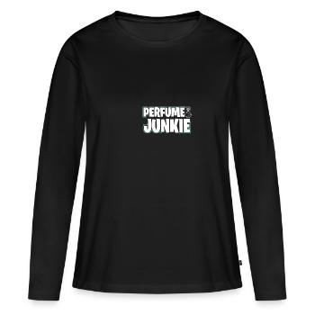 Parfüm Fragrance Perfüm Perfume Parfum Duft - T-shirt manches longues Premium bio Femme - noir - Devant - Julia (174cm)