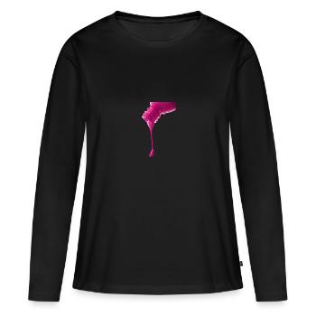 ongles femme - T-shirt manches longues Premium bio Femme - noir - Devant - Julia (174cm)