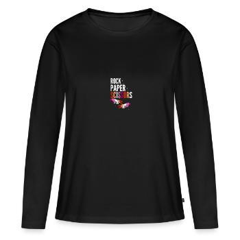 Rock Paper Scissors Lesben LGBT Pride Lesbian - Frauen Premium Bio Langarmshirt - Schwarz - Vorne - Julia (174cm)