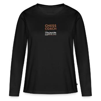 Chess Player Coach Definition Chess - Frauen Premium Bio Langarmshirt - Schwarz - Vorne - Julia (174cm)