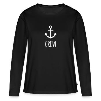 équipage - Skipper Voile équipage Charter - T-shirt manches longues Premium bio Femme - noir - Devant - Julia (174cm)