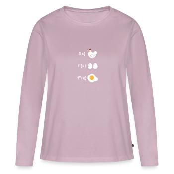 Ableitung Funktion Huhn Mathe - Frauen Premium Bio Langarmshirt - Altrosa - Vorne - Julia (174cm)