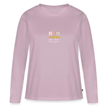 5 star mom - Women's Premium Organic Long Sleeve Shirt - dusky pink - Front - Julia (174cm)