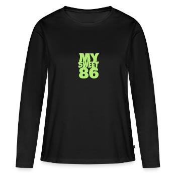 Sweet 86 - Women's Premium Organic Long Sleeve Shirt - black - Front - Julia (174cm)