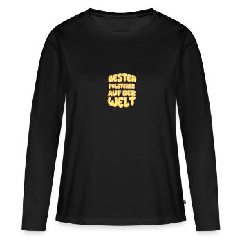 Polsterer als Berufung - Frauen Premium Bio Langarmshirt - Schwarz - Vorne - Julia (174cm)