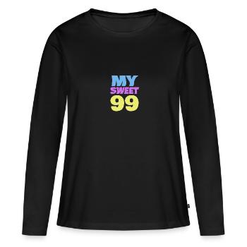 Âge 99 - T-shirt manches longues Premium bio Femme - noir - Devant - Julia (174cm)