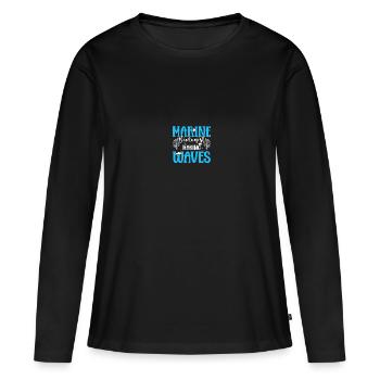 Biologiste marin Biologie marine - T-shirt manches longues Premium bio Femme - noir - Devant - Julia (174cm)