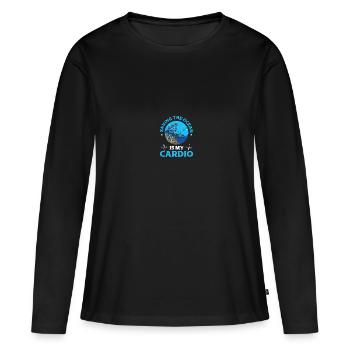 Biologiste marin Biologie marine - T-shirt manches longues Premium bio Femme - noir - Devant - Julia (174cm)