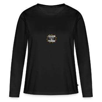 Directeur - T-shirt manches longues Premium bio Femme - noir - Devant - Julia (174cm)