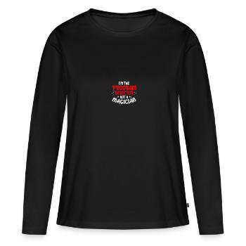 Directeur - T-shirt manches longues Premium bio Femme - noir - Devant - Julia (174cm)